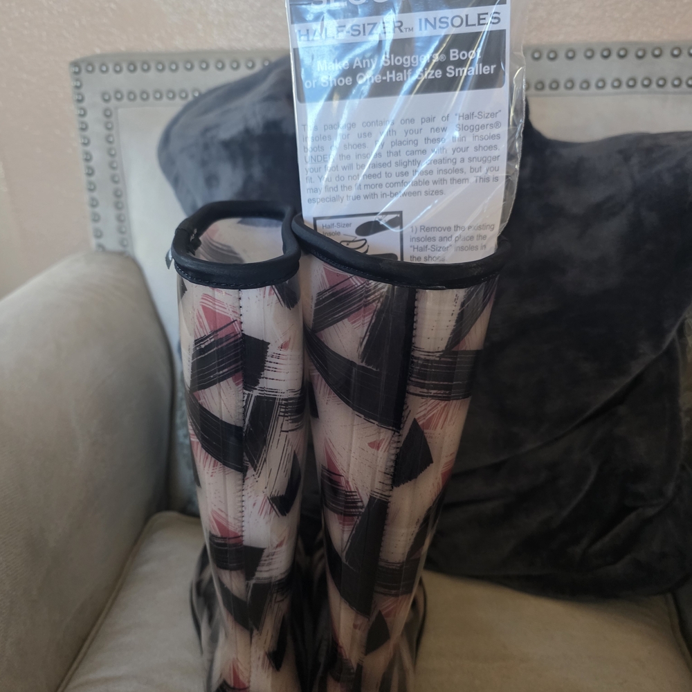 Sloggers Black and Red Checkered Boots